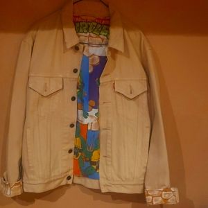 Vintage Levi's Denim Jacket Reworked Ninja Turtles
